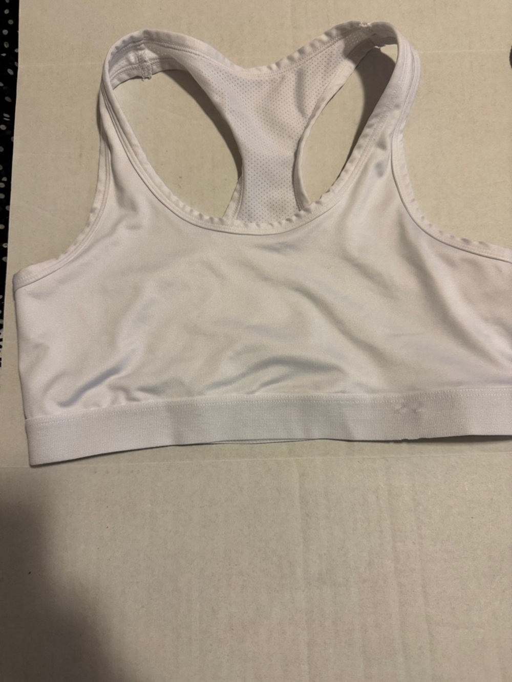 Athletic Works White Racerback Sports Bra